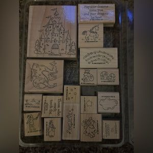 Stampin Up! Retired '96 Dreams & Dragons • Set of 17 • Lightly used, if at all.
